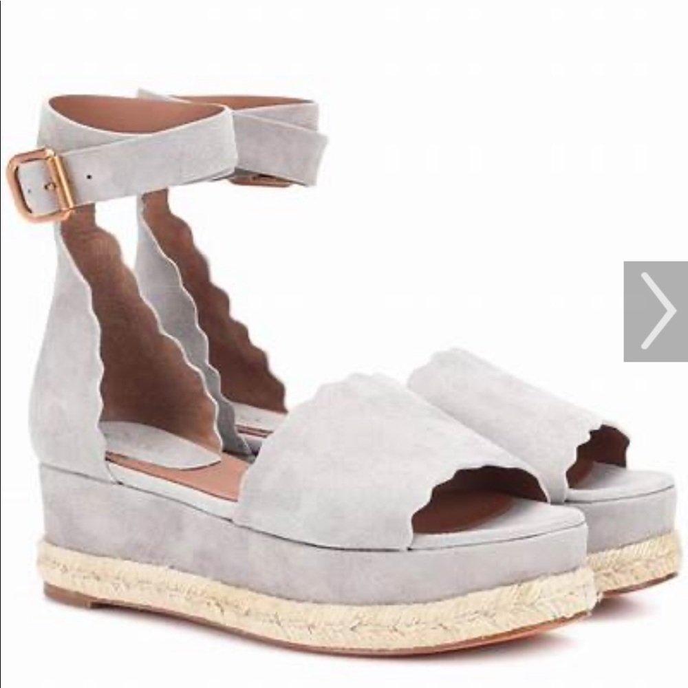 Chloè Lauren suede platform sandals size EU41/US10